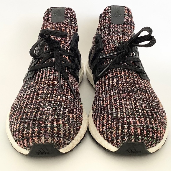 Womens 9/Mens 8 Adidas 4.0 Ultraboost DNA Black/Multicolor/White H 04851USED - Picture 4 of 10